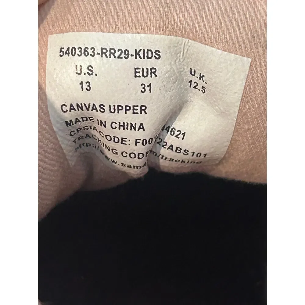 Levis girls size 13 light pink low top lace up sneakers Athleisure Streetwear